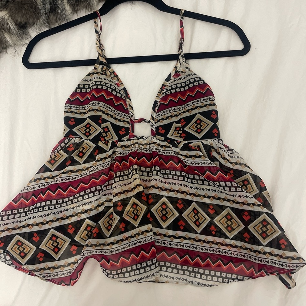 LF Aztec Flowy Top